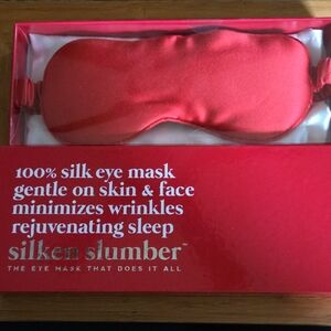 Red 100% Silk Eye Mask